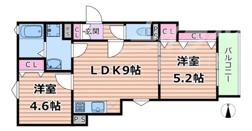 間取図 大阪メトロ長堀鶴見緑地線/門真南駅 徒歩15分 3階 建築中