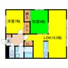 ロイヤル山崎 2LDKの間取り