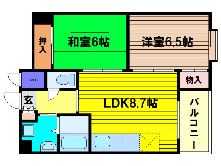 間取図 ＦＵＫＵＳＩＭＡ　ＦＬＡＴＳ