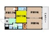 ドムール北梅田 3DKの間取り