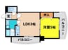 アルプス西梅田 1LDKの間取り