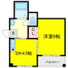 ルーナ福島 1DKの間取り