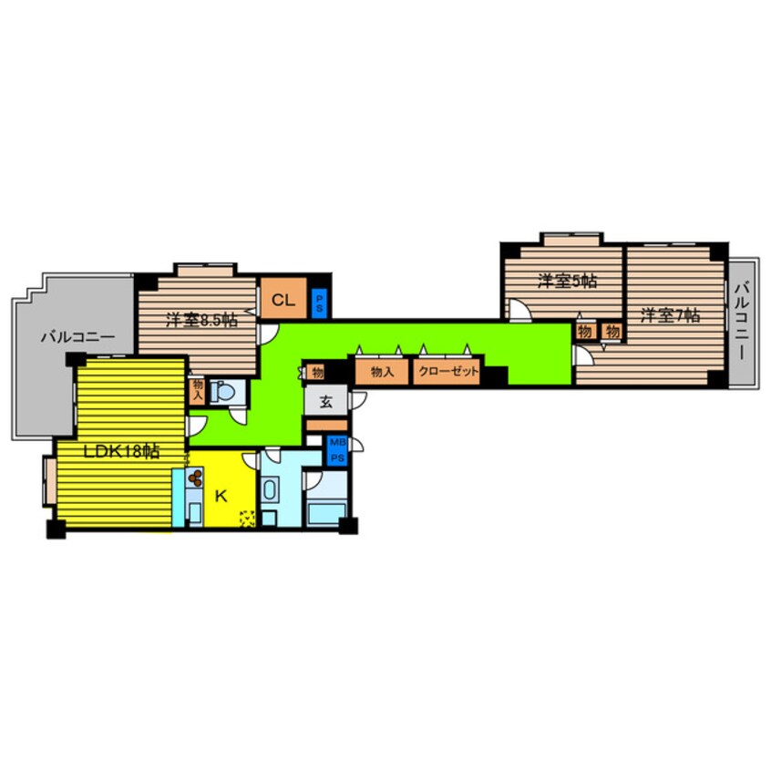 間取図 ビレッジアール大淀南