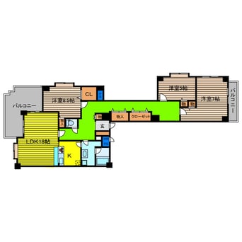 間取図 ビレッジアール大淀南