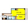 大淀町スカイハイツ 1LDKの間取り