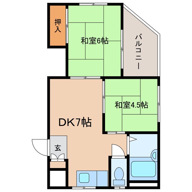 間取り図 グリーンハイツ淀