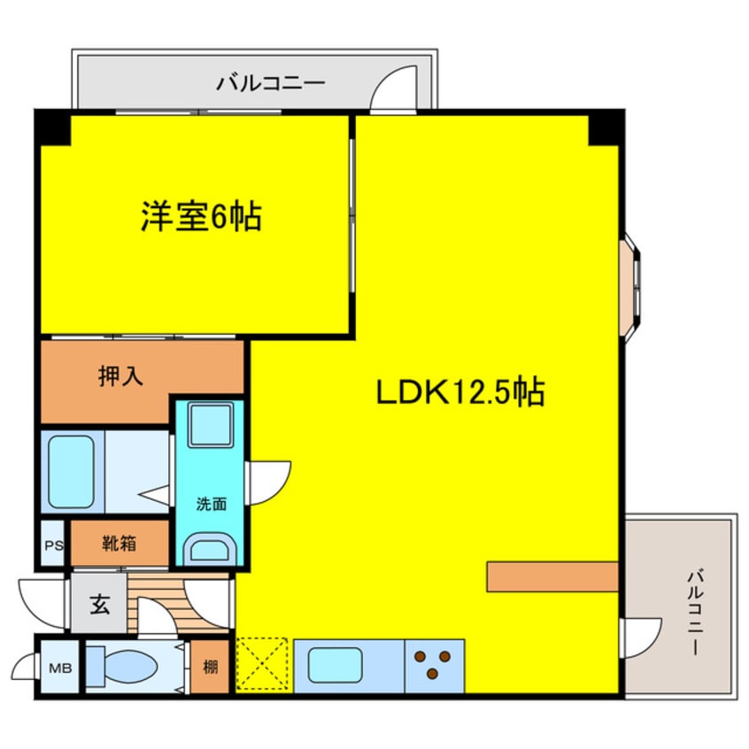 間取図 メロディハイム野田阪神