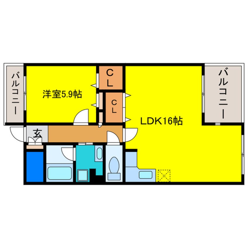 間取図 アリュレ御幣島