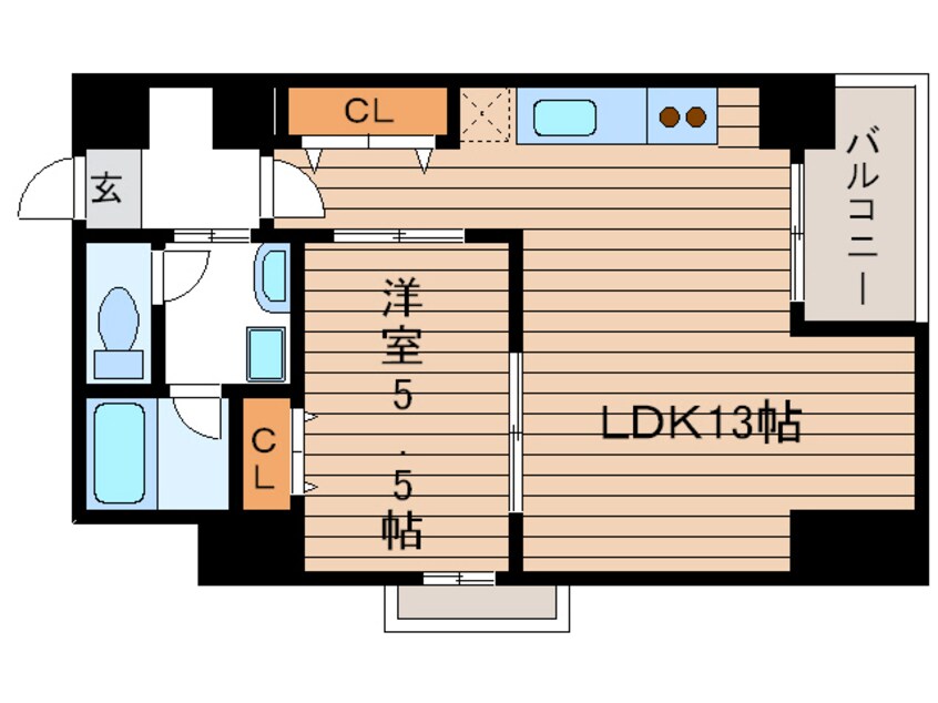 間取図 Ｋ－ＣＲＡＦＴ　ＵＭＥＤＡ161