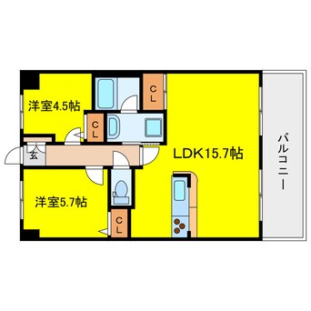 間取図 ライオンスマンション新梅田第2