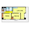 阪神ハイグレードマンション15番館 2LDKの間取り