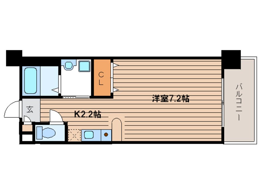 間取図 ライジングコート姫島駅前