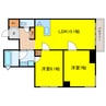 シティタワー堀江 2LDKの間取り
