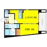 セイワパレス新梅田 1LDKの間取り