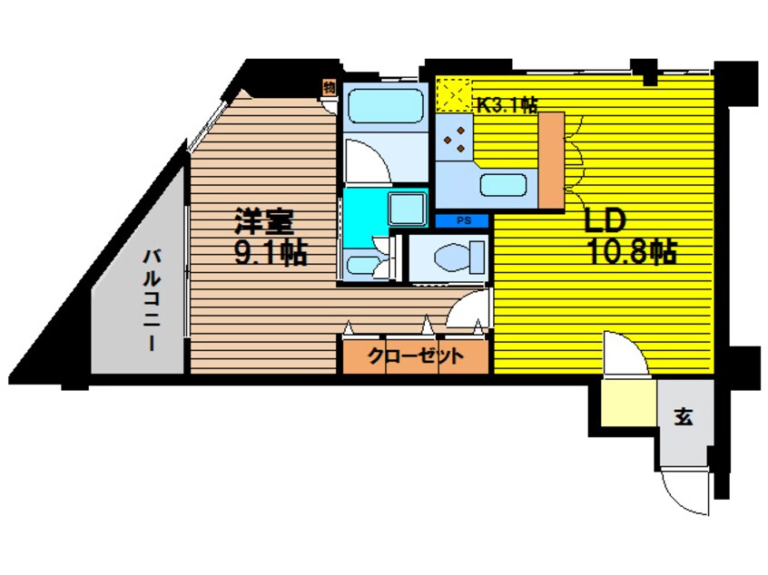 間取図 リーガル江戸堀