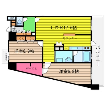 間取図 レジュールアッシュ福島