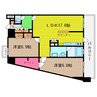 レジュールアッシュ福島 2LDKの間取り