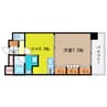 レジュールアッシュ福島 1DKの間取り