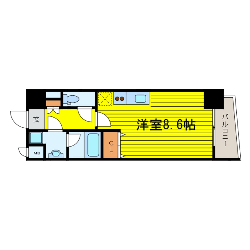 間取図 Ｓ-ＲＥＳＩＤＥＮＣＥ福島Ｌｕｘｅ