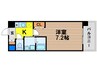 アスリート本町リバーウエスト 1Kの間取り