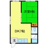 フラッグス肥後橋 1DKの間取り