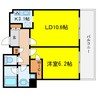 シティタワー西梅田 1LDKの間取り