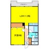 阪神ハイグレードマンション５番館 1LDKの間取り