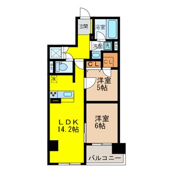 間取図 グレンパーク梅田北