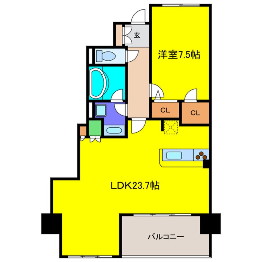 間取図 グレンパーク梅田北