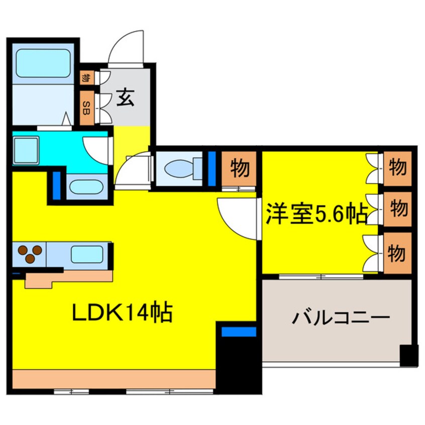 間取図 アーデンタワー福島ウエスト