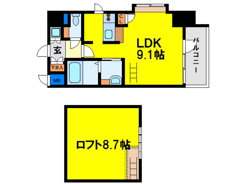 間取図 エスリード大阪シティーウエスト