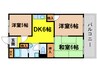 浅井マンション 3DKの間取り