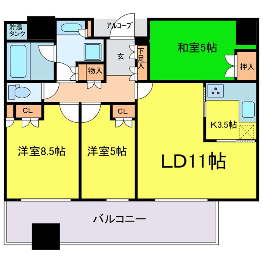 間取図 シティタワー西梅田