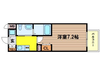 間取図 グランルージュ中之島南