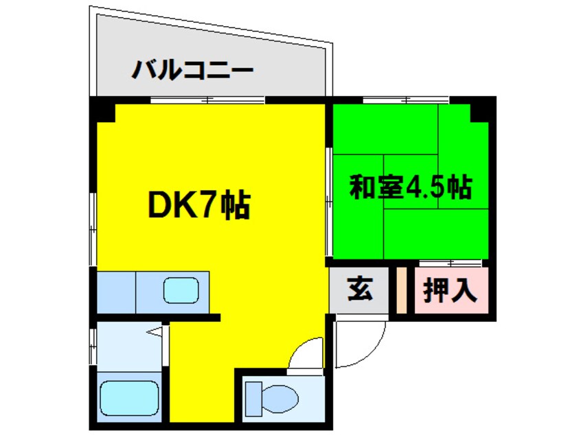 間取図 フォンテーヌ№5