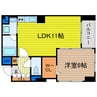 M.hills西本町 1LDKの間取り