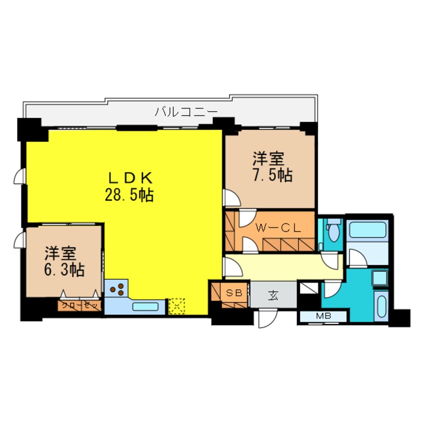 間取図 リバーサイドタワー中之島