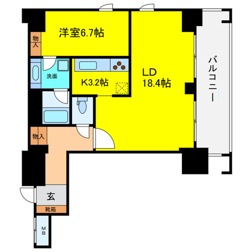 間取図 リバーサイドタワー中之島
