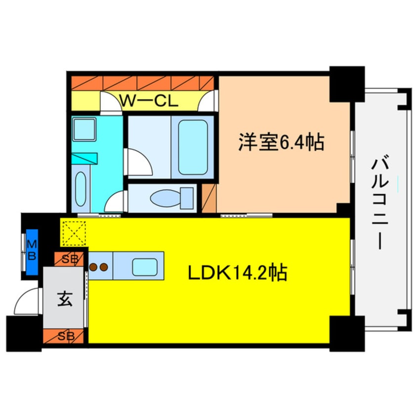 間取図 リバーサイドタワー中之島