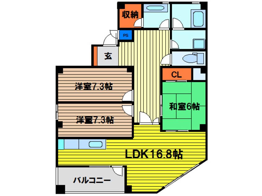 間取図 おおきに花川サニーアパートメント