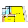 阪神ハイグレードマンション3番館 1LDKの間取り
