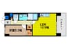 海老江サンライズ 1LDKの間取り