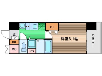 間取図 プレサンス天満橋アンジェ