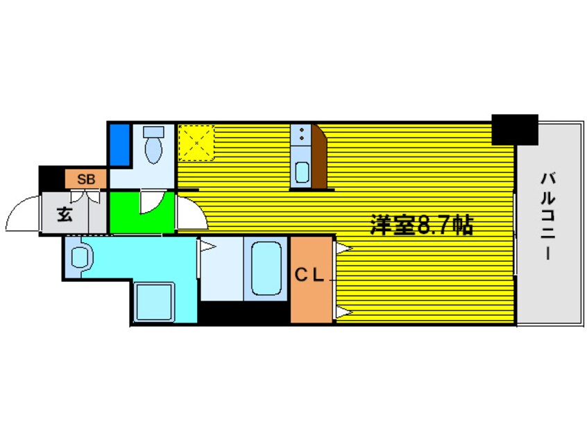 間取図 プレサンス阿波座ステーションフロント