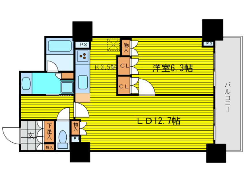 間取図 大阪福島タワー