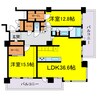 大阪福島タワー 2LDKの間取り