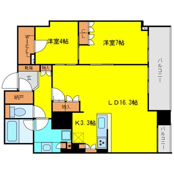 間取図 クレヴィアタワー中之島