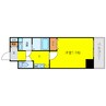 W.O.B　UMEDA 1Kの間取り