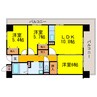 CH.158 RESIDENCE NAKANOSHIMA 3LDKの間取り