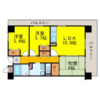 間取図 フクエイ中之島